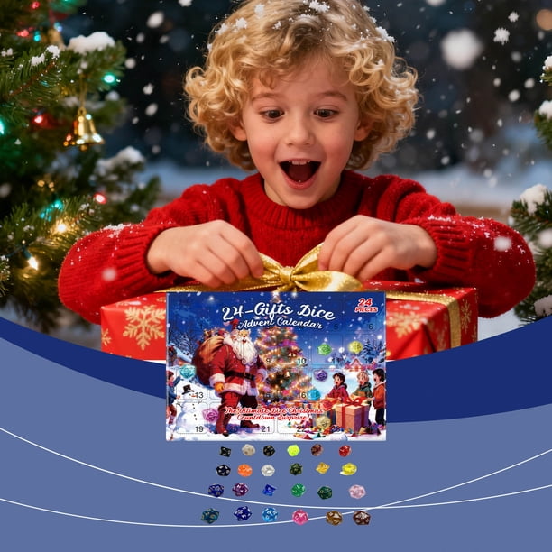Calendarios de Navidad de 24 días con cuenta regresiva y calendario de adviento con dados Calendario de llegada de dados