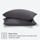 thumbnail image 5 of Bare Home Juego de Fundas de Almohada TENCEL™ - Lyocell Derivado Del Eucalipto - Estándar, Gris Hierro Forjado, 5 of 6