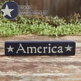 thumbnail image 2 of VHC Brands America Blue Wooden Sign 1.75x9, Independence Day Decor, Patriotic Text, Printed Tropical Wood Sign, Rectangle Shape, Americana, Faded Blue, 2 of 6