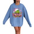 thumbnail image 1 of MIARHB Sudadera navideña My Day para mujer, talla grande, informal, a la moda, con estampado navideño, manga larga, cuello redondo, holgada, con estampado de Grinch, tallas S-3XL, 1 of 4