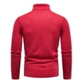 thumbnail image 3 of Sweater Tops for Men Fleece Round Neck Bottoming Shirt All Matching High Neck Mens Workout Jacket,RD2,L, 3 of 4