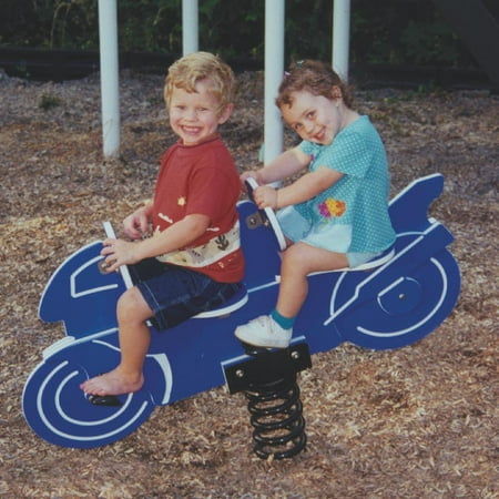 Child Forms Blue Motorcycle Spring Rider-2 Seat
