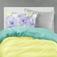 thumbnail image 2 of Watercolor Blue Flowers Fabric Standard Pillowcase, 2 of 2