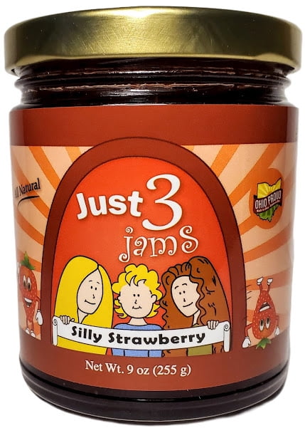 Just 3 Jams, Silly Strawberry, 9-oz Jar,  Spend $35 on any combination of  variety or size and get FREE SHIPPING!