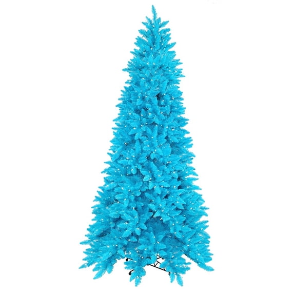 Vickerman 15361 - 4.5' x 36" Sky Blue Ashley Spruce 250 Blue and White Lights Christmas Tree (K881746)