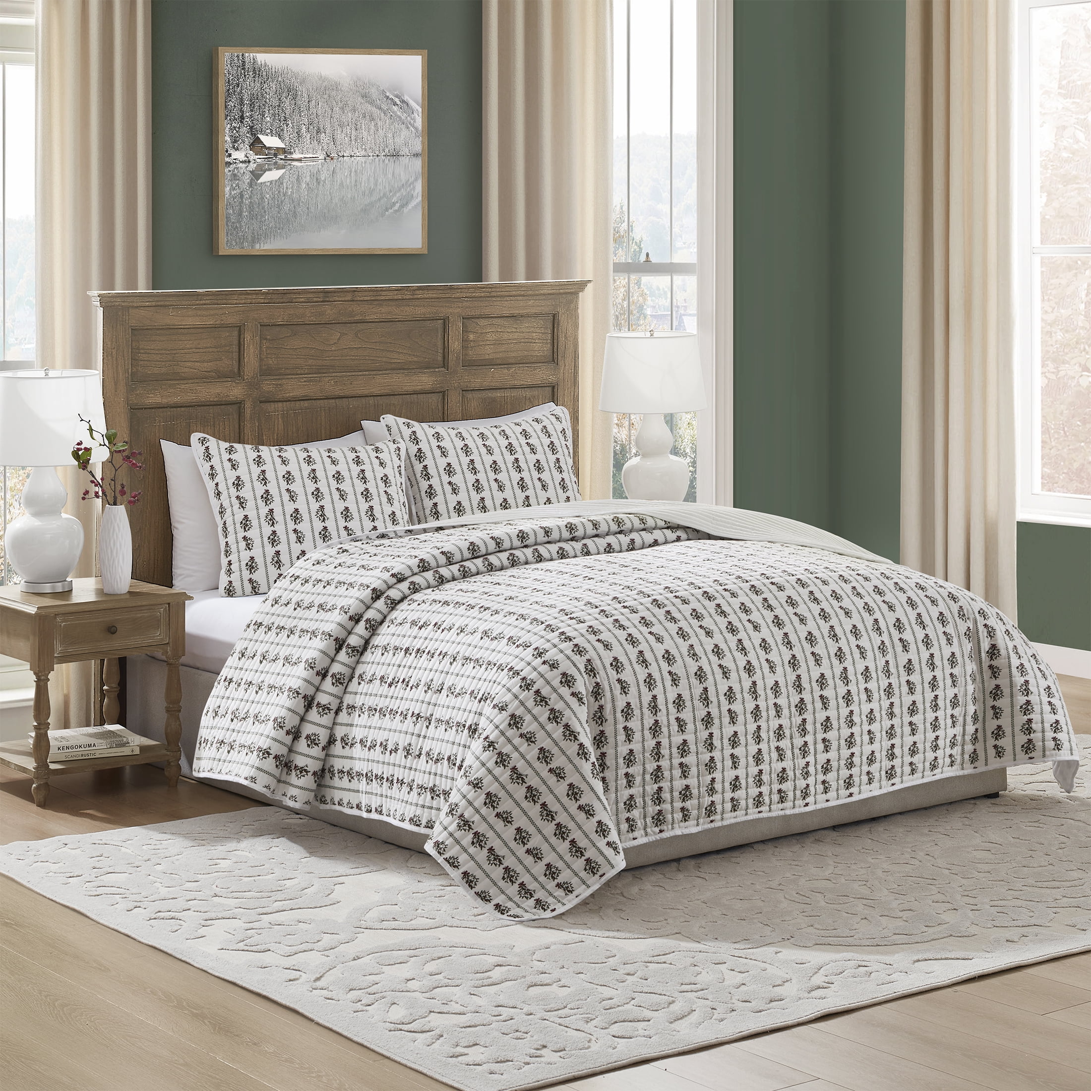 My Texas House Missie 2-Piece Multi Mistletoe Adult Quilt Set, Twin/Twin XL