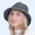 thumbnail image 4 of Straw Bucket Hat for Women - Y2K Style Beach Hat Packable Summer Women's Autumn And Winter Woolen Pot Hat Fashion And Cute Knitted Warm And Cold Fisherman Hat, 4 of 9