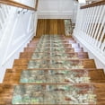 thumbnail image 4 of Stair Treads Non Slip 15PCS 8"x30" Stair Runner, Rubber Backing Stair Carpet Treads Washable Reusable Stair Treads for Wooden Steps, Indoor Safety Staircase Step Treads for Kids Elders Dogs, 4 of 15