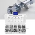 thumbnail image 1 of Attaches, 260 Pcs Rondelles Plates en Acier Inoxydable + Ensemble d'Assortiments de Rondelles à Ressort M2.5 M3 M4 M5 M6 M8 M10 pour Utilisation comme Fixation, Ruban Emboîtable, 1 of 8