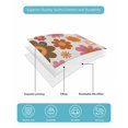 thumbnail image 4 of Quilts Queen Size Bedding Set, Bohemia Floral Reversible Summer Quilt 3 Pieces, Vintage Orange Pink Flowers Boho Style Beige Lightweight Bedspreads Coverlets with 2 Pillow Shams for All Seasons, 4 of 5