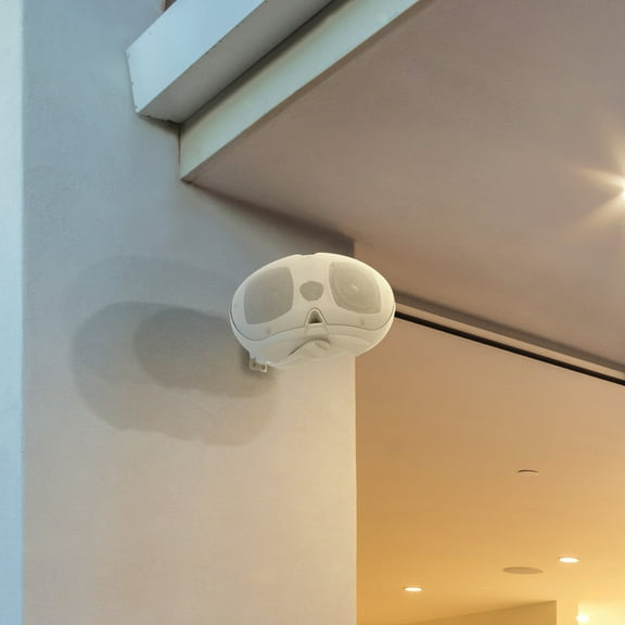 Rockville D4-16 White Dual 4" 16 Ohm Swivel Outdoor Home Patio Speaker