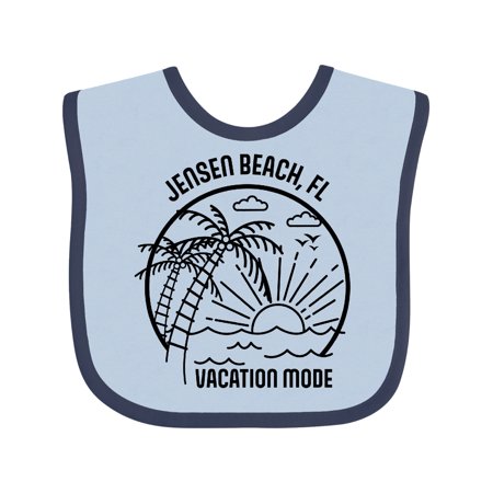 

Inktastic Summer Vacation Mode Jensen Beach Florida Gift Baby Boy or Baby Girl Bib