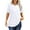 B White, variant on UVN Blouses for Women Summer Short Sleeve Shirts Casual Crew Neck Pleated Tunic Tops