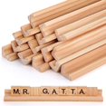 thumbnail image 1 of 16 Packs Wooden Tile Holders Replacement Rack Letter Racks Trays for Crafts and Game Stands, 1 of 6