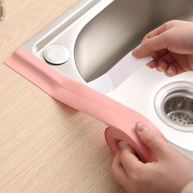 Riforla Kitchen Sink Strip and Waterproof Bathroom Kitchen Kitchen Dining Bar Bathroom Strip Kitchen Waterproof Kitchen Sink Kitchen Sealing Strip