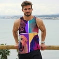 thumbnail image 6 of Susaid cute dogs of different breeds Print Men's Sleeveless Workout Running Tank Top Dry Fit Athletic Gym Sports Swim Beach Muscle Bodybuilding Shirts-4X-Large, 6 of 7