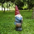 thumbnail image 2 of Hi-LIne - Funny Garden Gnome Holding Welcome Sign Statue, 2 of 6