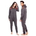 thumbnail image 2 of Men’s Onesies, Unisex Plain One-Piece Pajama Jumpsuit – Hooded Plain Onesies for Men, Cozy Adult Loungewear Playsuit, 2 of 6