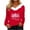 Red, variant on Womens Fashion Slim V Neck Blouses Warm Faux Furry Collar Pullover Pink Christmas Tree Printed T-Shirts Long Sleeve Tunic Tops Bottoming Shirt Pink