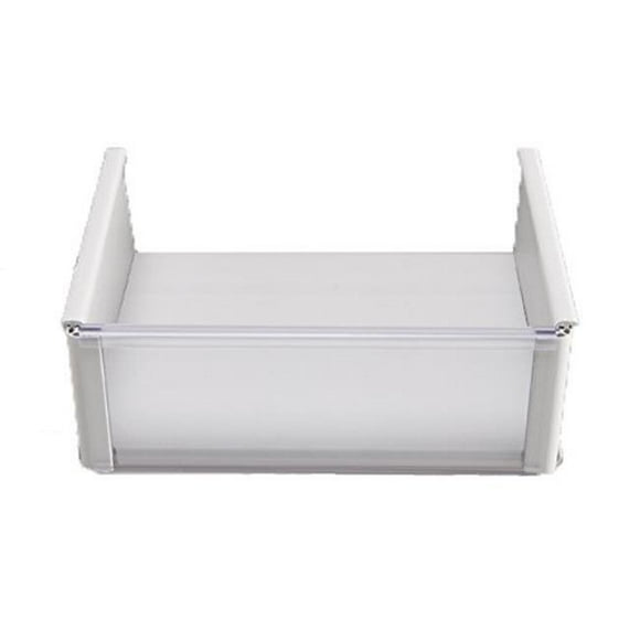 Jifram Extrusions Plastic Basket with Transparent Front, White - 8 x 20 in.