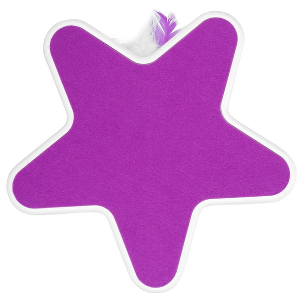 Juguete para gatos con plataforma giratoria eléctrica de cinco estrellas, estrella de cinco puntas, gato divertido, juguete automático para gatos divertido de cinco estrellas, grado de pluma, rotación aleatoria, juguete para gatos, respuesta rápida Jadeshay A