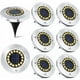 thumbnail image 1 of Paquete de 8 luces solares para exteriores, 16 LED, luz blanca cálida, IP65, impermeables, focos empotrados para jardín, camino, césped, patio, jardín, subterráneo, 1 of 5