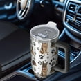 thumbnail image 6 of OBREWU German Shepherd Dog and Footprint Tumbler with Handle and Lid,German Shepherd Dog and Footprint 40oz Double Wall Vacuum Insulated Tumbler,Cups Gift for Women and Men, 6 of 7