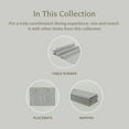 thumbnail image 4 of over&back 18x108 Woven Chambray Cotton Table Runner - Washable Table Runners for a Custom Home Decor Tablescape - Coffee Table, Dinner Table, Living Room - Grey, 4 of 10