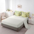thumbnail image 3 of jejeloiu Sunny Floral 7 Pieces Full Size Bedding Sets For Girls,Vibrant Pattern Full Size Bed in a Bag,Yellow Green,Light Gray Reversible, 3 of 7
