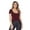 Wine Red, variant on Women's Scoopneck Short Sleeve Seamless Bodysuit, White