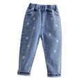 thumbnail image 6 of Kids Baby Girls Casual Clothes Jeans Trousers Toddler Infant Denim Clothing Pants Children Bottoms 1 2 3 4 5 6 7 Years, 6 of 6