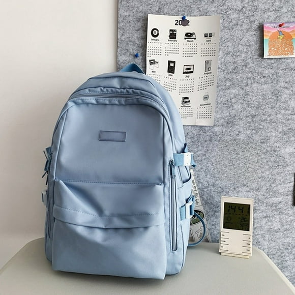 Mochila de campus para secundaria y secundaria | Estilo japonés sencillo | Nylon impermeable y ligero | Se adapta a una computadora portátil de 15 pulgadas | Gran capacidad | Mochila Niño Niña |