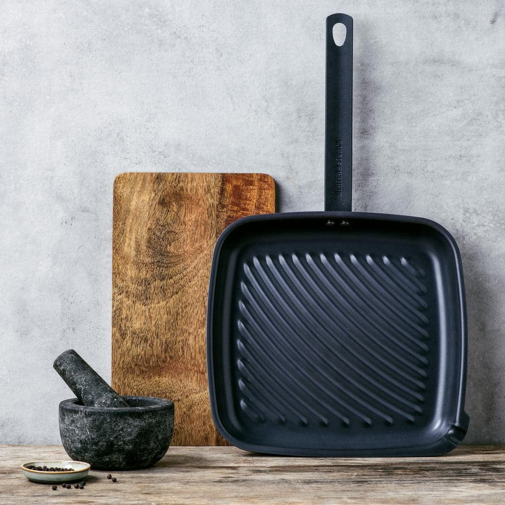 Merten & Storck Pre-Seasoned 10 " Carbon Steel Square Grill Frying Pan