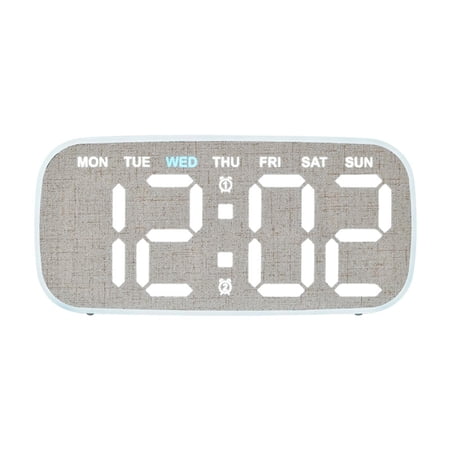 Axioma Digital Alarm Clock Desk Clock Modern Wall Hangable Date Week Display Brightness Gray