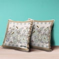 thumbnail image 2 of Honeybee on Flower Indoor/Outdoor Pillow in Green Brown 26x26, 2 of 4