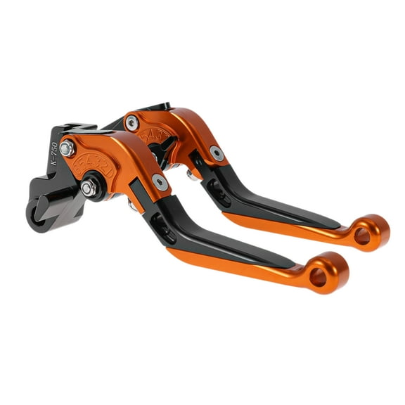 Short Long Brake Clutch Levers for Kawasaki NINJA650R 09-16 Adjustable Motorcycle Handlebar Brake Lever Aluminum Alloy Orange Head Black Handle