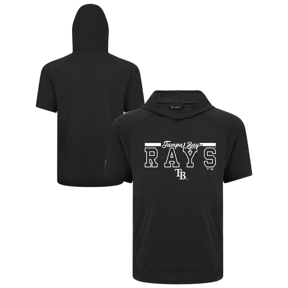Men's Levelwear Black Tampa Bay Rays Phase Vanguard Hoodie T-Shirt
