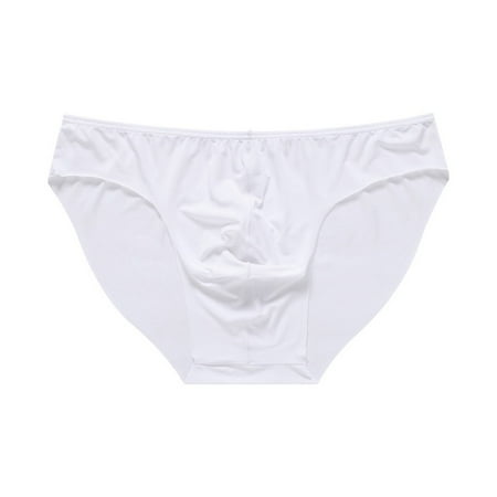 

Sexy Men Ice Silk Underwear Briefs Breathable Seamless Low Waist Pouch Panties