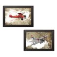 thumbnail image 1 of Gango Home Decor Horizontal Biplane 3 & 4 by GraphINC Studio (Ready to Hang); Two 18x12in Black Framed Prints, 1 of 5