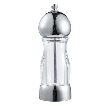 

Acrylic Transparent Pepper Grinder Classic Pepper Grinding Bottle Manual Pepper Mill Refillable Spice Tools Ceramic Blades-silver-6Inch
