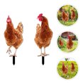 thumbnail image 1 of ADDHAT 2Ud Stakes De Gallina Para Jardín De Acrílico Marrón Con Para, 1 of 7