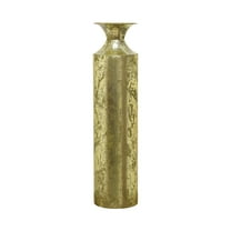 Hosley High Gold Metal Decorative Tall Floor 21.75" Vase Metallic Centerpiece for Floral Arrangements Home Decoration Flower Bucket for Gift.