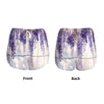 thumbnail image 6 of Uemuo Lavender Blooms Window Pattern Women's Athletic Shorts High Waisted Running Shorts with Liner Pockets Gym Elastic Workout Shorts-Medium, 6 of 9