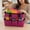 Hot Pink, variant on Multi‑pocket Utility Tote Storage Bag, Portable Craft Organizer Caddy for Yarn Sewing Supplies Cleaning Tools Art Accessories Home Workshop Use