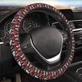 thumbnail image 4 of Cauagu Red Mushrooms Print Car Steering Wheel Cover - Universal Car Accessory for Diverse Cars for Steering Wheel with a Diameter of 14.5"-15", 4 of 7
