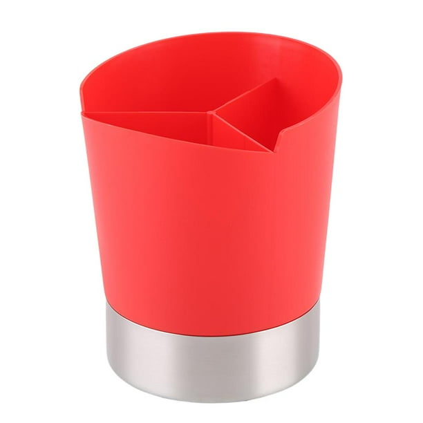 Soporte de Dispensador de Paja Barra Cocina Scoop Caja de Almacenamiento Barware rojo
