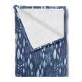 thumbnail image 2 of Blue Soft Flannel Fleece Throw Blanket, Watercolor Style Floral Elements Herbs and Leaves Pastel Botanical, Cozy Plush for Indoor and Outdoor Use, 70" x 90", Pale Mauve Pale Blue, by Ambesonne, 2 of 5