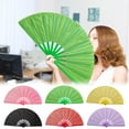thumbnail image 4 of VQPeo Foldable Kung Fu Fan for Festivals, Club, Dancing, Church & Gifts - Large Rave Glitter Hand Fan(Black), 4 of 4
