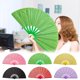 thumbnail image 1 of 33cm Brillo Dorado Kung Fu Fan Artes Marciales Artes Marciales Danza Accesorio de Etapa de Entrenamiento de Costillas de Plástico Ligero con Bolsa de Almacenamiento para Adultos Niños, 1 of 3