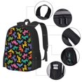 thumbnail image 2 of Fotbe Colorful Geometric Dog Mochila para Hombre y Mujer - Tela Oxford 600D Resistente - Mochila Impermeable de Gran Capacidad para Escuela, Viajes y Senderismo, 2 of 6